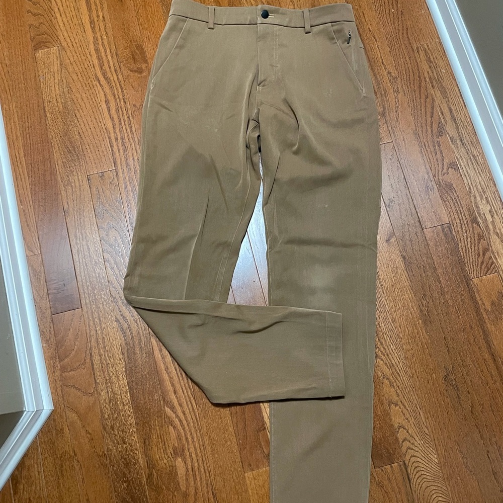 Mens dark khaki Lululemon pants.  Size 32 x 34